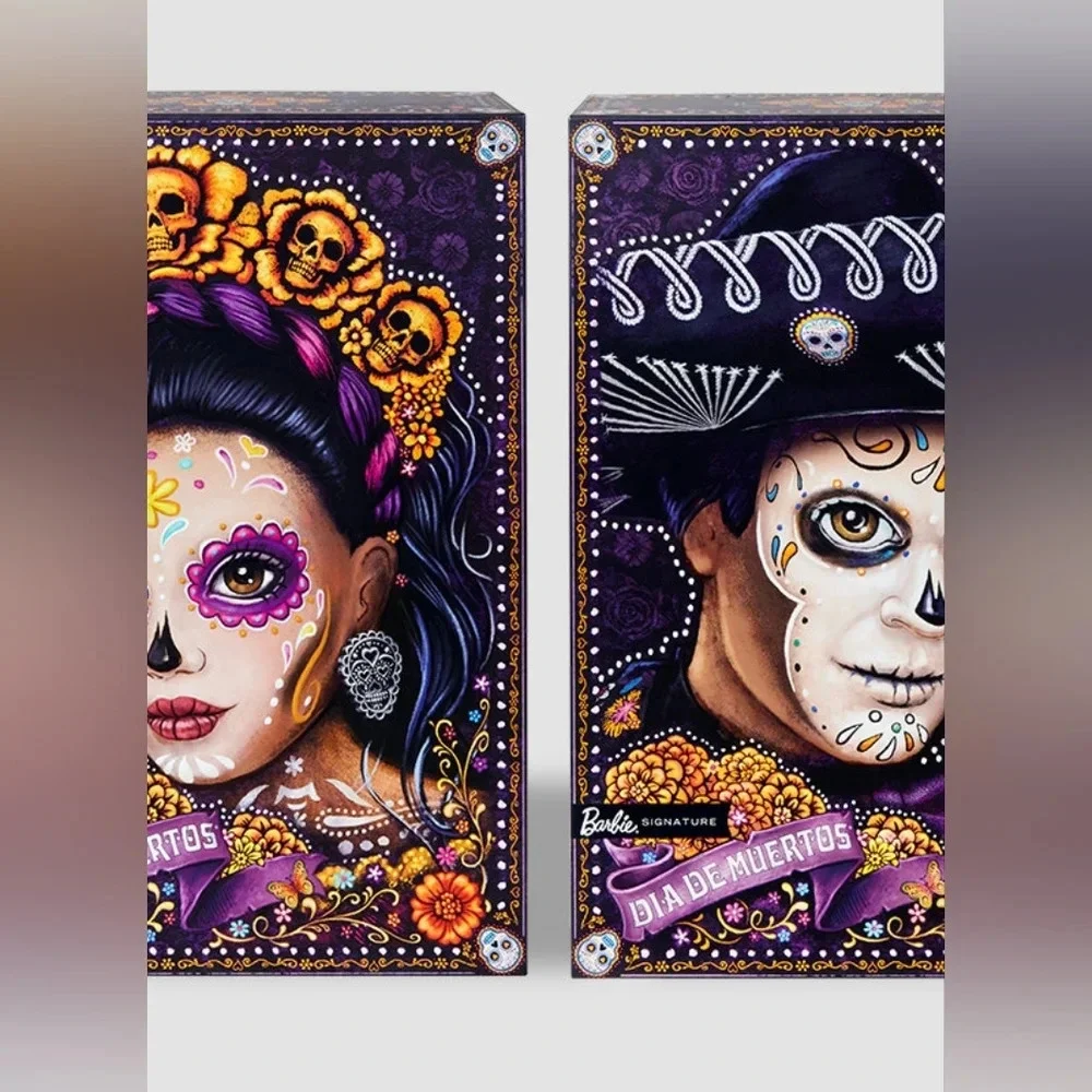 NRFB, Barbie 2021 Dia De Muertos Ken Doll Day Of The Dead, Colorfull Mattel, NEW